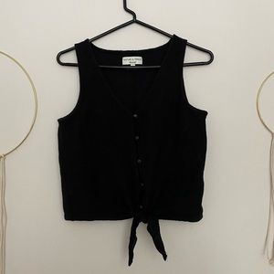 Madewell Texture & Thread tie front top, sz S